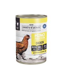 COUNTRY OF ANIMALS hrană umedă monoproteică cu pui pentru pisici 400 g