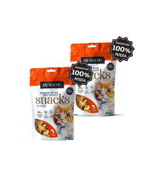 DR MALOU Cuburi din carne 100% liofilizată din carne de somon 2x50g gustări pentru pisici