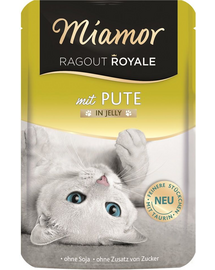 Hrană umedă pisici curcan în gelatină plic MIAMOR Ragout Royale 100 g