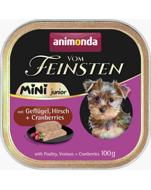 ANIMONDA Vom Feinsten Mini Junior 6x100g hrană umedă căței rase mici pui vânat
