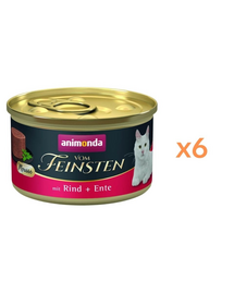 ANIMONDA Vom Feinsten Mousse hrană umedă tip mousse pentru pisici cu vită și rață 6x85 g