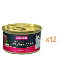 ANIMONDA Vom Feinsten Mousse hrană umedă tip mousse pentru pisici cu vită și rață 12x85 g