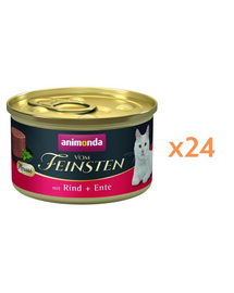 ANIMONDA Vom Feinsten Mousse hrană umedă tip mousse pentru pisici cu vită și rață 24x85 g