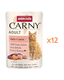 ANIMONDA Carny Adult Plic cu pui și somon 12x85 g hrană umedă pentru pisici