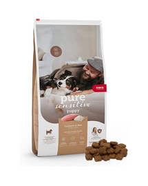 Hrană căței sensibili curcan orez digestie ușoară MERA Pure Puppy 12,5 kg