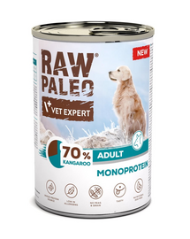 RAW PALEO Monoprotein Adult cu cangur 400 g hrană umedă pentru câini