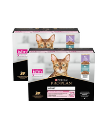 PURINA PRO PLAN Delicate Digestion 20x85 g hrană umedă pentru pisici cu digestie sensibilă, cu curcan și pește oceanic în sos
