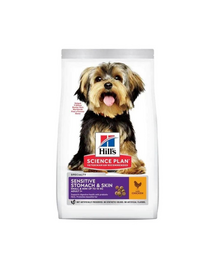 HILL'S Science Plan Adult Small & Mini Sensitive Stomach & Skin cu pui 6 kg pentru câini