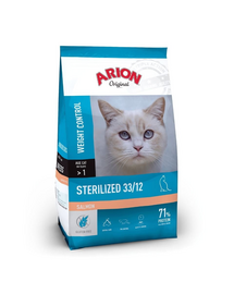 Hrană pisici sterilizate cu somon ARION Original Sterilized 33/12 300 g controlul greutății și susținerea tractului urinar