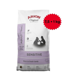ARION Original Sensitive Small cu miel și orez 7,5+1 kg pentru câini adulți mici