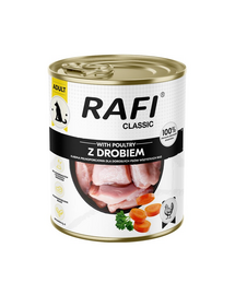 RAFI Classic cu pui 800 g hrană umedă pentru câini adulți