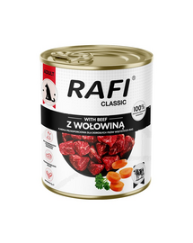 RAFI Classic cu vită 800 g hrană umedă pentru câini adulți
