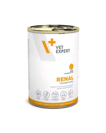 Hrană renală câini adulți cu insuficiență renală cronică VET EXPERT Veterinary Diet Renal, 400 g cu pui și orez