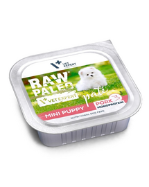 RAW PALEO Pate Pork Mini Puppy 150g pate de porc căței de rase mici