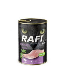 RAFI Cat Adult cu iepure hrană umedă pentru pisici sterilizate 400 g