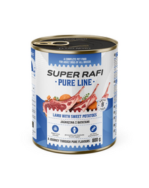 SUPER RAFI Pure Line miel și cartofi dulci 800 g hrană câini adulți