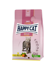 Hrană pentru pisoi 4-12 luni HAPPY CAT Junior Farm Poultry 4 kg cu pasăre, morcov și plante aromatice