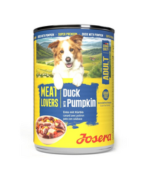 Hrană umedă câini rață și dovleac Josera Meat Lovers Menu 400 g