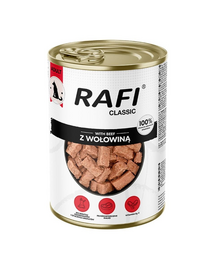 RAFI Classic vită în sos 1240 g hrană umedă pentru câini adulți