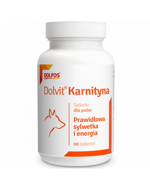 DOLFOS Dolvit Karnityna 90 tabl supliment câini cu greutate crescută sau activitate intensă