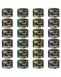 SUPER RAFI Cat Mix 4 Arome 24 x 185 g hrană umedă pentru pisici