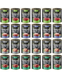 SUPER RAFI Cat Mix 4 Arome 24 x 400 g hrană umedă pentru pisici