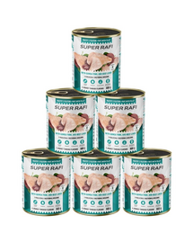 RAFI Super pate pentru câini adulți, prepeliță și ficat vită 6x800 g