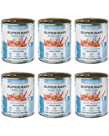 SUPER RAFI Pure Line Junior miel și cartofi dulci 6x800 g hrană pentru căței
