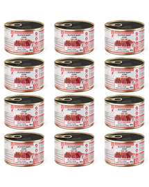 SUPER RAFI Mini Pure Line cu vită și cartof dulce 12x185 g hrană umedă pentru câini de talie mică