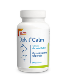 Supliment calmant pentru câini și pisici expuși frecvent la stres DOLFOS Dolvit Calm 90 tablete