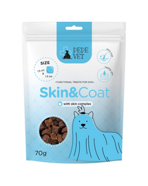 PAKA ZWIERZAKA PEPE Vet Skin & Coat 70 g gustări funcționale pentru susținerea sănătății pielii și blănii la câini