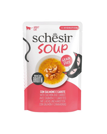 Supă pisici somon și morcov SCHESIR Soup 40 g