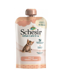 Hrană pisoi 0-6 luni cu pui SCHESIR Kitten Care pastă cremoasă 150 g