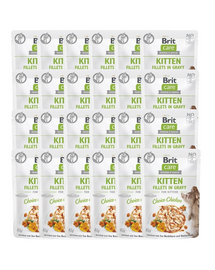 CARE Fillets in Gravy Pouch Kitten Choice Chicken 24x85g z kurczakiem dla kociąt