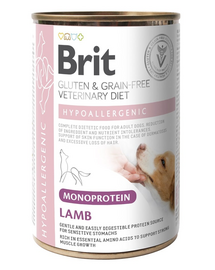 Veterinary Diet Dog Hypoallergenic Monoprotein Lamb 400g z jagnięciną dla psów z alergiami i problemami skórnymi