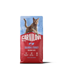 Hrană uscată pisici adulte CARNILOVE Active Cat Salmon and Turkey Adult 6 kg somon și curcan