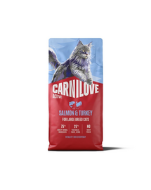 Hrană pisici adulte talie mare CARNILOVE Active Cat Salmon and Turkey Adult Large 6 kg somon și curcan
