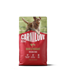 Hrană câini activi CARNILOVE Active Dog Duck and Pheasant Adult 4 kg rață și fazan