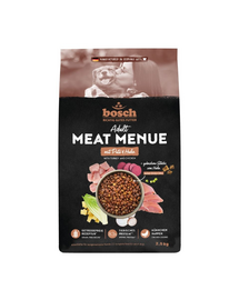 BOSCH Meat Menue Adult hrană câini adulți 2,5 kg curcan și pui