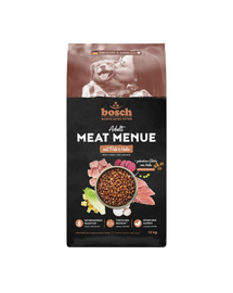 BOSCH Meat Menue Adult hrană pentru câini adulți 12 kg curcan și pui
