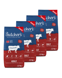 BUTCHER'S Original hrană cu vită pentru câini 4 x 2,5kg