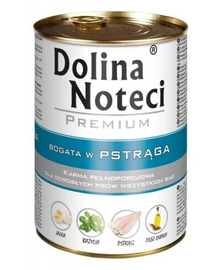 DOLINA NOTECI Premium bogat în păstrăv hrană câini 12x400g