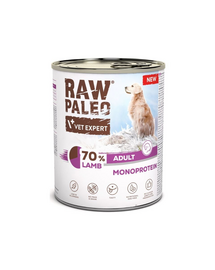 RAW PALEO Monoprotein Lamb Adult 12x800g jagnięcina, mokra karma dla psów