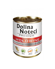 DOLINA NOTECI Premium bogată în vită hrană câini 12x400g