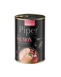 PIPER Animals Salmon 12x400 g hrană cu somon pentru pisici