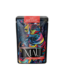 MAU Pate & Filet hrană pisici adulte 85 g cu vită, cartof dulce și rozmarin