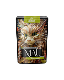 MAU Mousse hrană pisici sterilizate, cu vânat și afine 85 g