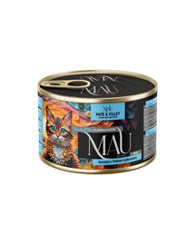 MAU Pate & Filet hrană umedă pisici adulte 185 g sebastă și trei-frați-pătați