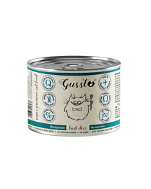 GUSSTO Fresh Deer 200 g hrană umedă monoproteică pentru pisici, cu carne proaspătă de cerb