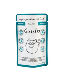 GUSSTO Fresh Deer hrană umedă monoproteică pentru pisici, cu carne proaspătă de cerb 85 g